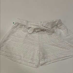 Elegant White Lace Women Shorts